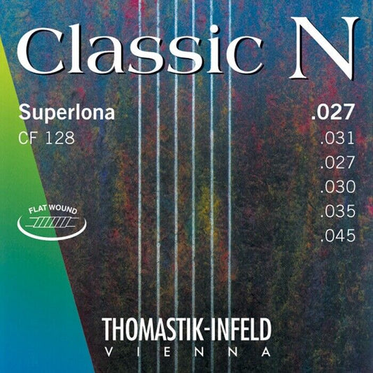 Thomastik Classic N Superlona 27-45 Flat Wound Classical Guitar Strings CF128