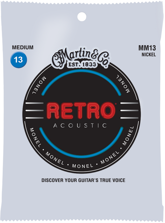 Martin Retro 13-56 Medium Monel Acoustic Guitar Strings MM13