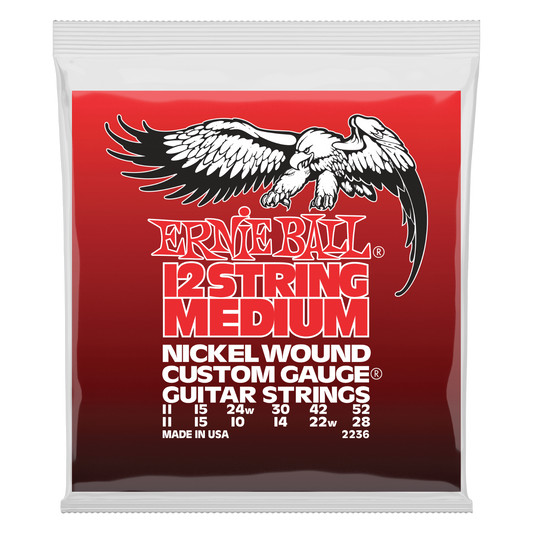 Ernie Ball 12 STRING 11-52 wound 3rd Custom Gauge Electric Guitar Strings 2236