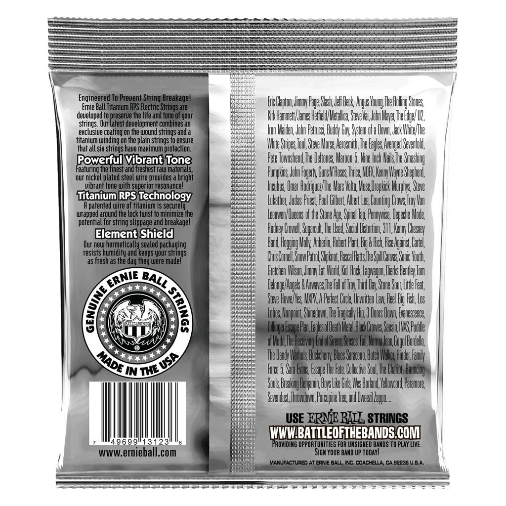 Ernie Ball Coated Titanium RPS Super Slinky 09-42 Electric Guitar Strings 3123