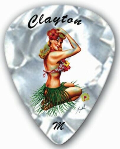 Clayton USA Hula Hotties Standard Grip Celluloid Plectrums - Bags of 12 Picks