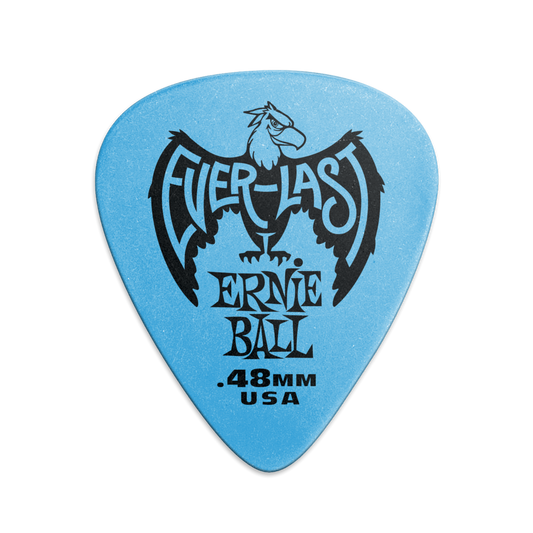 Ernie Ball Everlast 0.48mm Blue Plectrums 9181 - (Bag of 12 Picks)