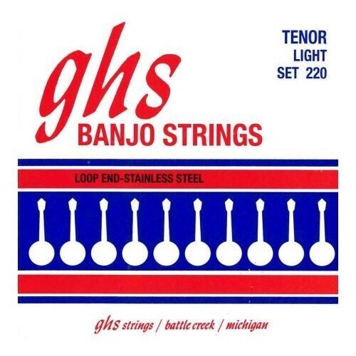 Ghs 4 String Tenor Banjo 10.5-28 Loop End Stainless Steel Banjo Strings 220