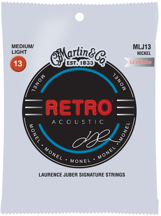 Martin Retro 13-56 LJ's Choice Medium-Light Monel Acoustic Guitar Strings MLJ13