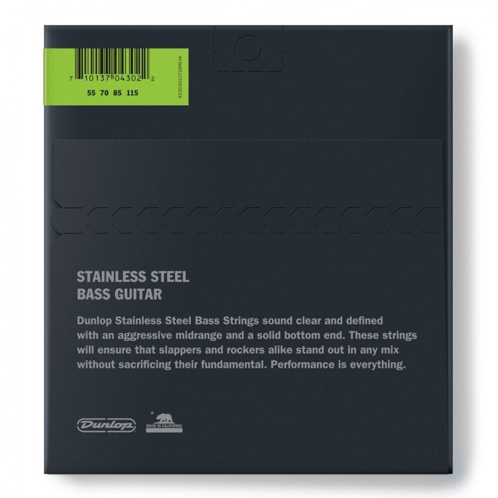 Dunlop Stainless Steel 55-115 Medium Bass Guitar Strings DBS55115