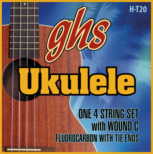 Ghs Fluorocarbon Tenor 26-30.7 with Wound C Tie End Ukulele Strings HT20