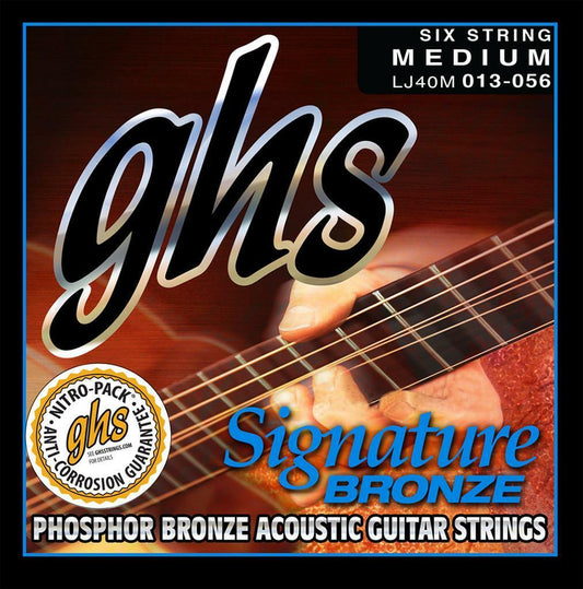 Ghs Signature Bronze 13-56 Medium Acoustic Guitar Strings LJ40M