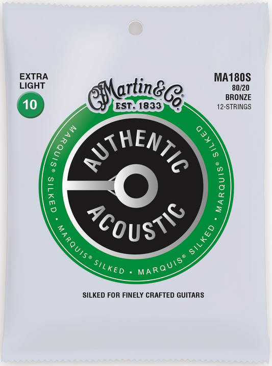 Martin 12 String Marquis Silked 10-47 Ex-Lt 80/20 Bronze Acoustic Guitar String