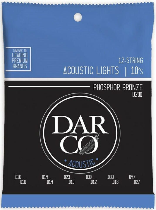 Darco By Martin 12 String 10-47 Light Phosphor Bronze Acoustic Guitar Strings