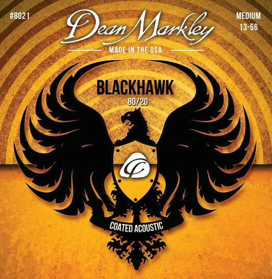 Dean Markley Blackhawk 13-56 Medium Coated 80/20 Acoustic Guitar Strings 8021