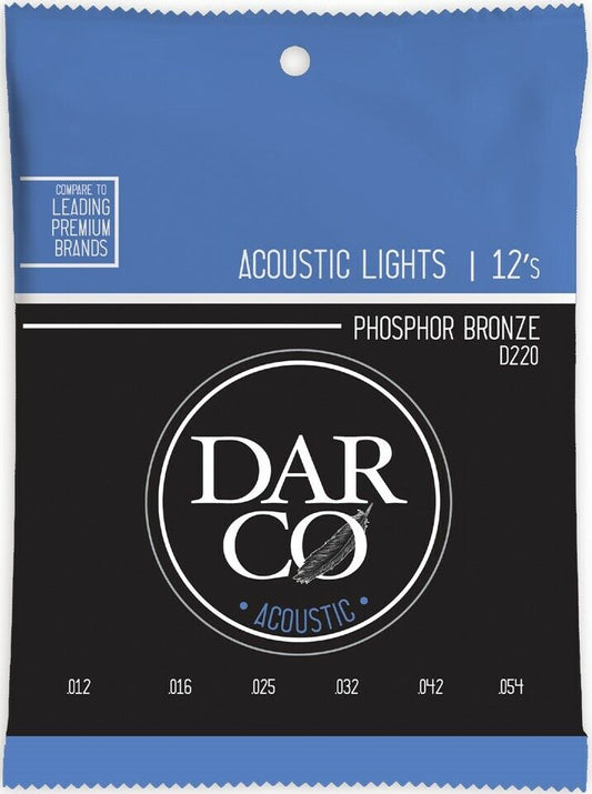 Darco By Martin 12-54 Light Phosphor Bronze Acoustic Guitar Strings D220