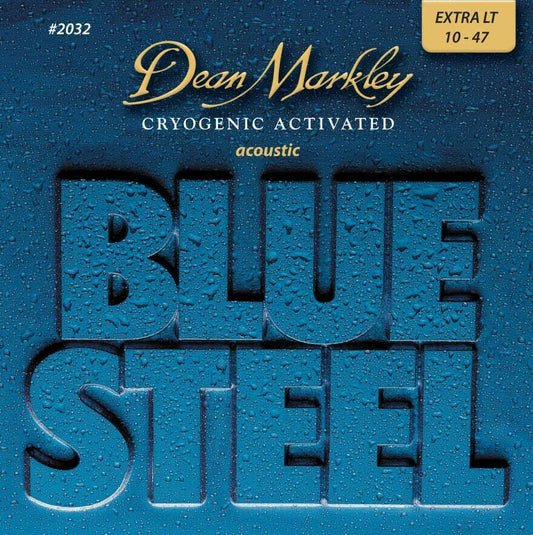 Dean Markley Blue Steel 10-47 Extra Light Acoustic Guitar Strings 2032