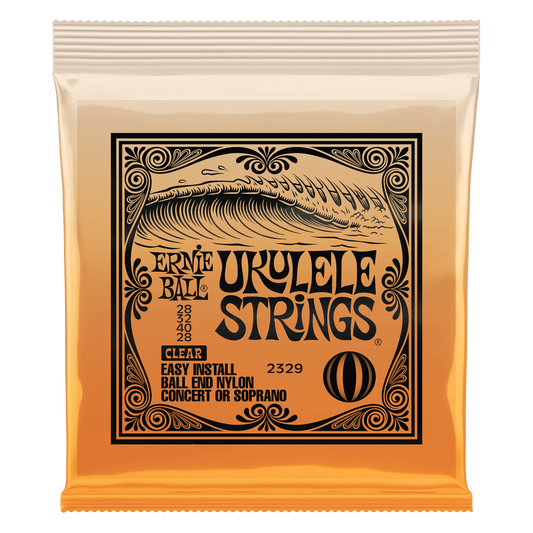 Ernie Ball CLEAR Nylon Concert or Soprano Ball End Ukulele Strings 2329