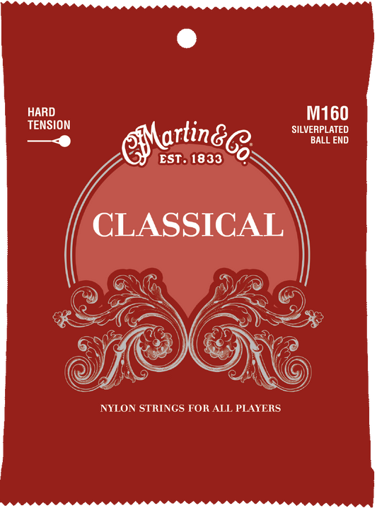 Martin Classical Silverwound 28-43 Hard Tension Ball End Guitar Strings M160