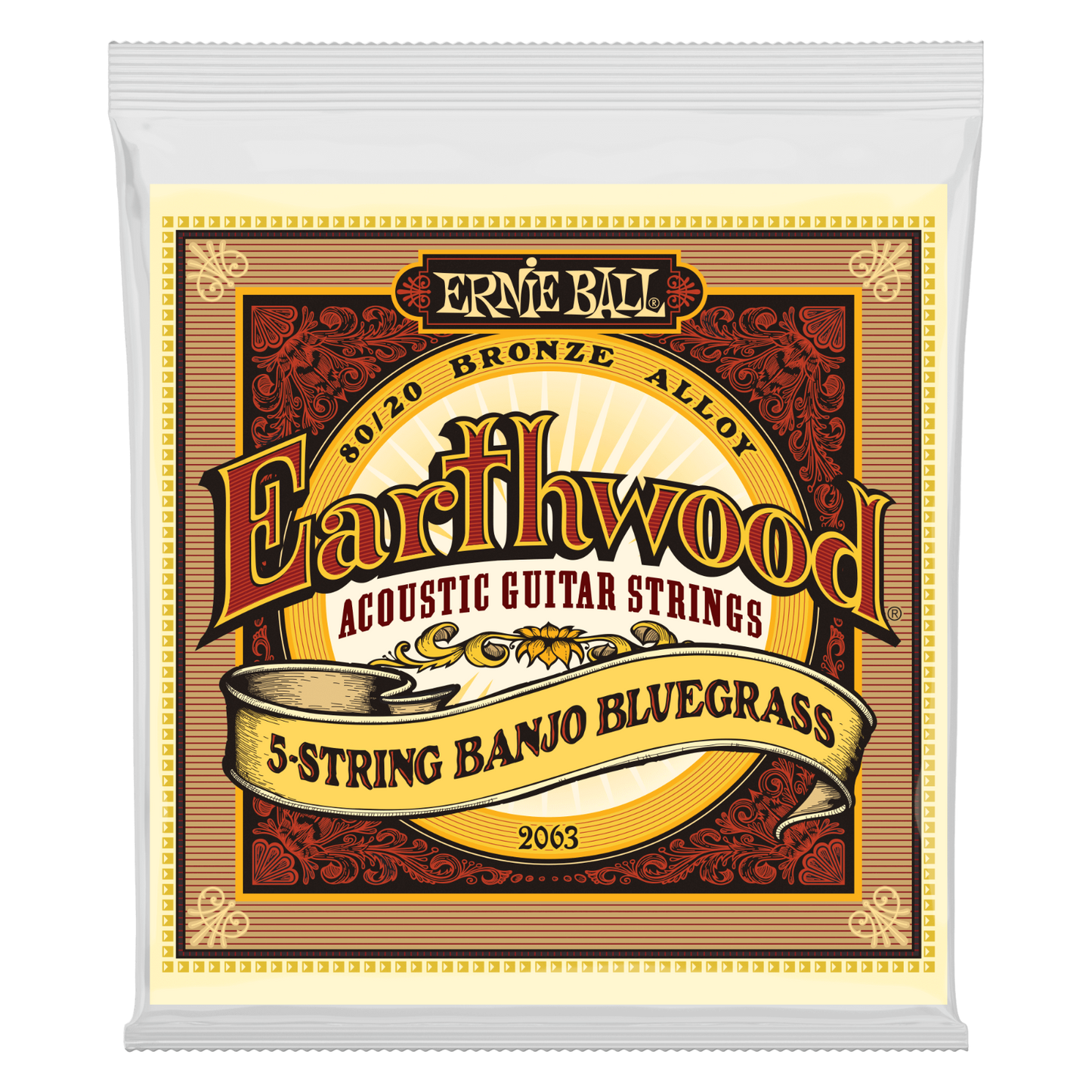 Ernie Ball 5 String Bluegrass 80/20 Bronze 09-20 Loop End Banjo Strings 2063