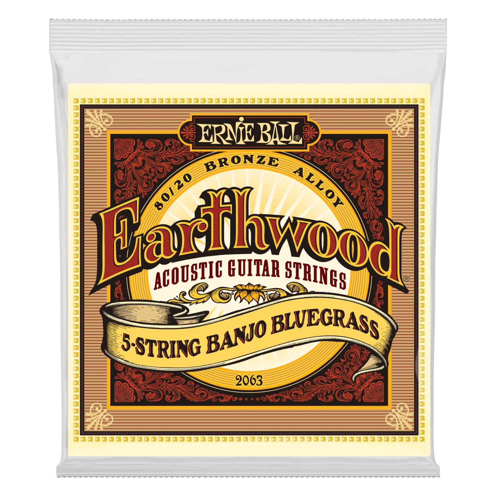 Ernie Ball 5 String Bluegrass 80/20 Bronze 09-20 Loop End Banjo Strings 2063