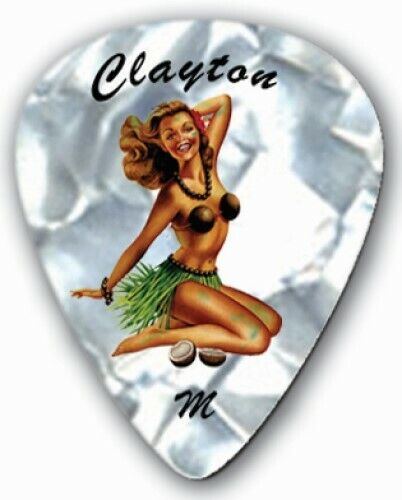 Clayton USA Hula Hotties Standard Grip Celluloid Plectrums - Bags of 12 Picks