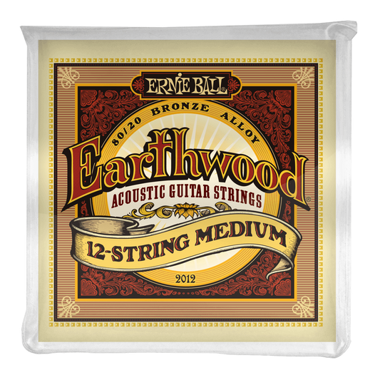 12 String Ernie Earthwood 80/20 Bronze Med 11-52 Acoustic Guitar Strings 2012