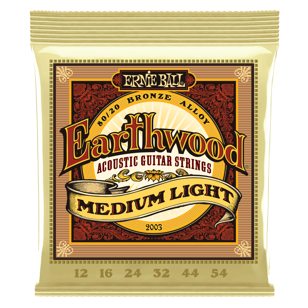 Ernie Ball Earthwood 80/20 Bronze Med-Light 12-54 Acoustic Guitar Strings 2003