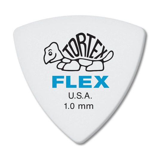 Jim Dunlop Tortex Flex Triangle 1.0mm Plectrums - 456P100 - (Bag of 6 Picks)