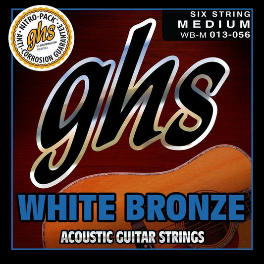 Ghs White Bronze 13-56 Medium Anti-Corrosion Acoustic Guitar Strings WBM