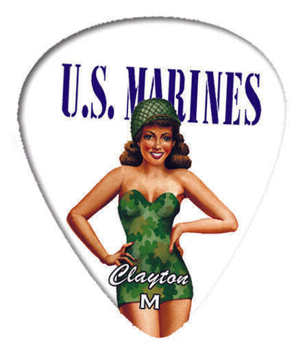 Clayton USA American Hotties Standard Grip Delrin Plectrums - Bags of 12 Picks