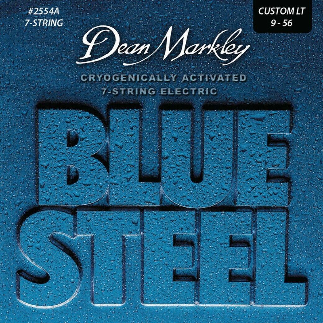 Dean Markley 7 String Blue Steel 09-56 Cust-Light Electric Guitar Strings 2554A