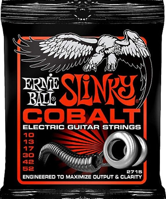 Ernie Ball Cobalt Slinky Electric Guitar Strings super regular hybrid power ect