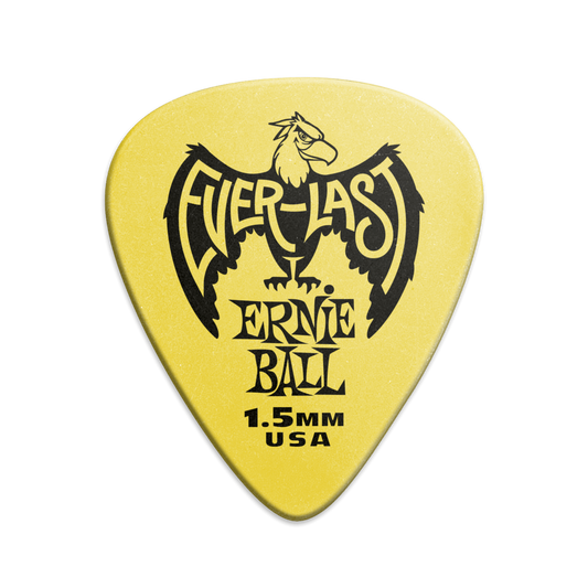 Ernie Ball Everlast 1.50mm Yellow Plectrums P09195 - (Bag of 12 Picks)