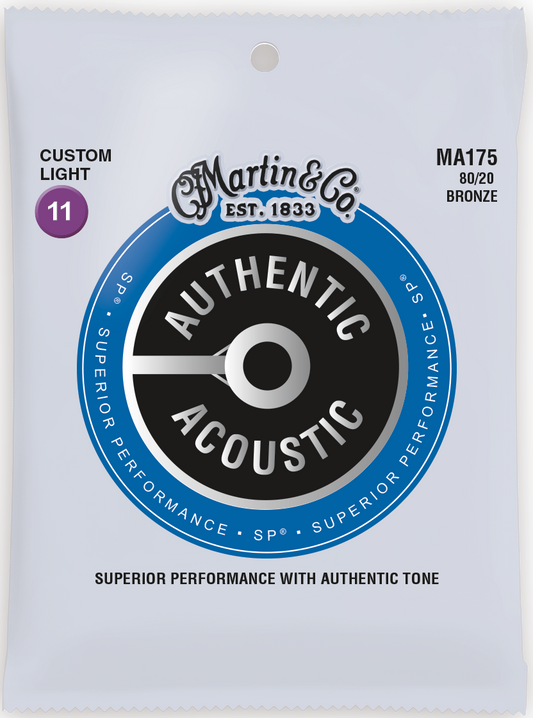 Martin Authentic Acoustic SP 11-52 CT Light 80/20 Bronze Acoustic Guitar Strings