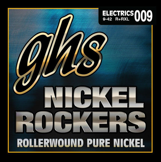 Ghs Nickel Rockers 09-42 Ex-Light Pure Nickel Wound Electric Guitar Strings RRXL