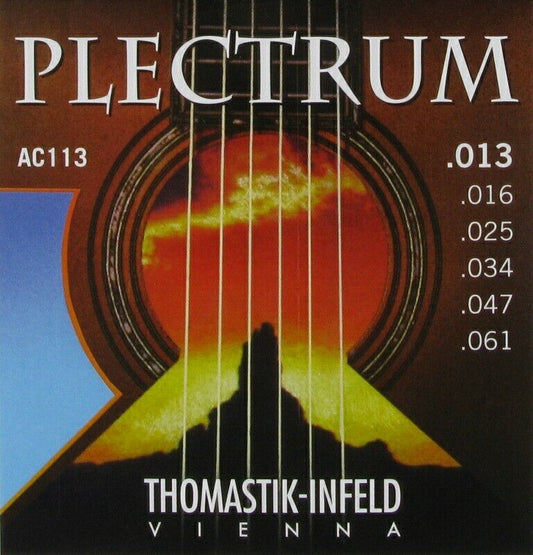 Thomastik-Infeld Plectrum 13-61 Round Wound Bronze Acoustic Guitar Strings AC113