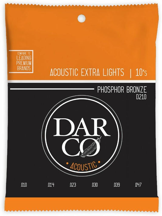 Darco By Martin 10-47 Ex-Light Phosphor Bronze Acoustic Guitar Strings D210