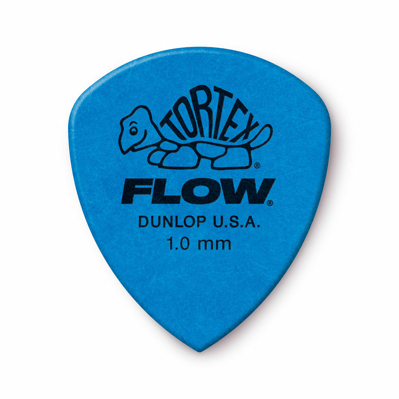 Jim Dunlop Tortex Flow Standard Grip 1.00mm Blue Plectrums - (Bag of 12 Picks)