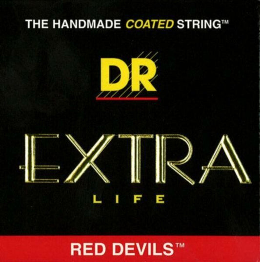 Dr Handmade Red Devils Red Coated Electric Guitar Strings 10s 11s