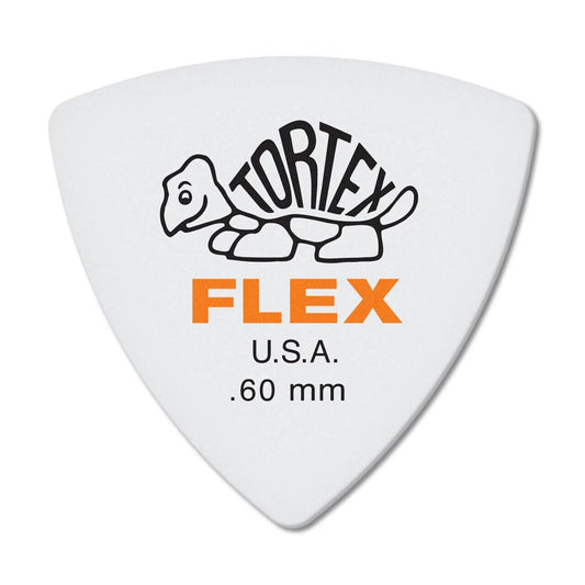 Jim Dunlop Tortex Flex Triangle .60mm Plectrums - 456P060 - (Bag of 6 Picks)