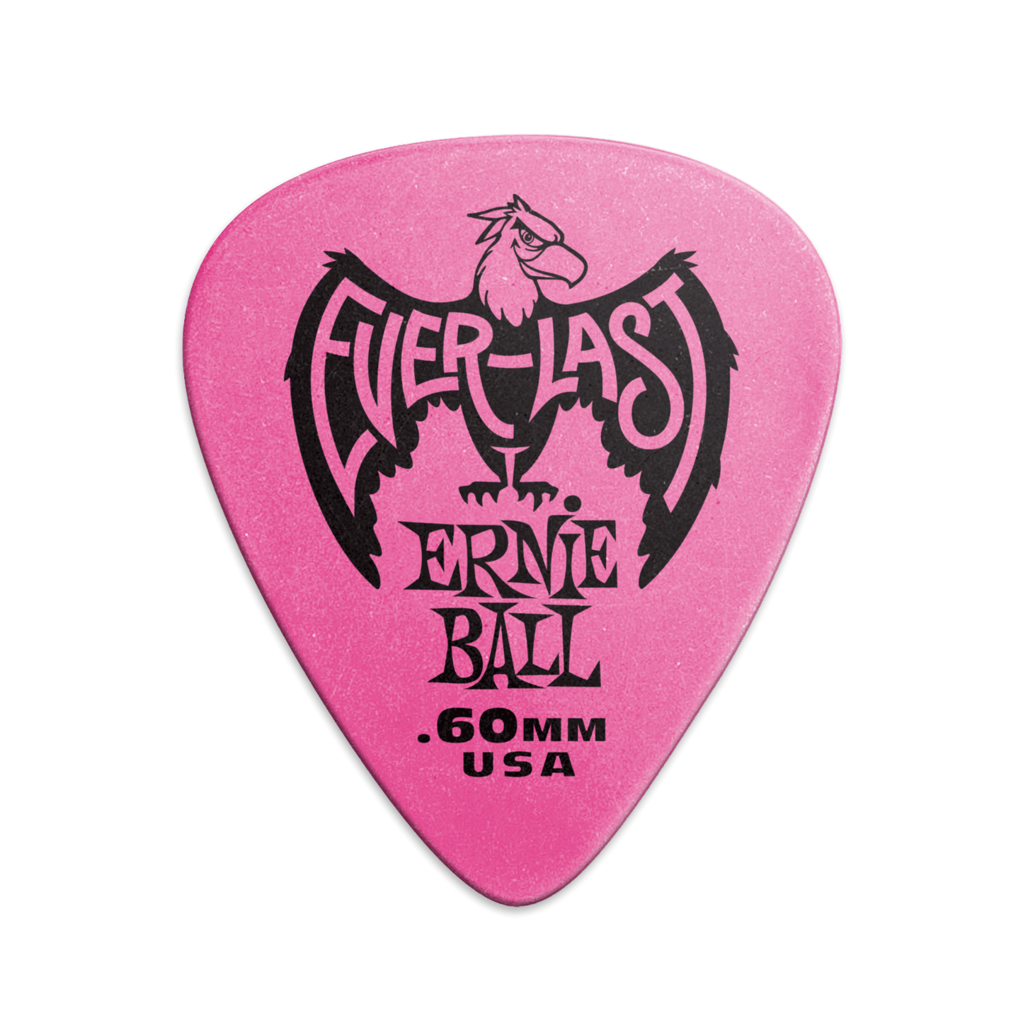 Ernie Ball Everlast 0.60mm Pink Plectrums P09179 - (Bag of 12 Picks)