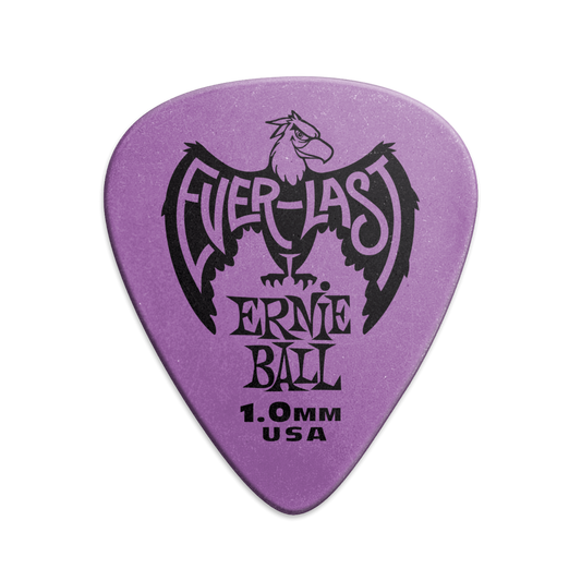 Ernie Ball Everlast 1.00mm Purple Plectrums P09193 - (Bag of 12 Picks)