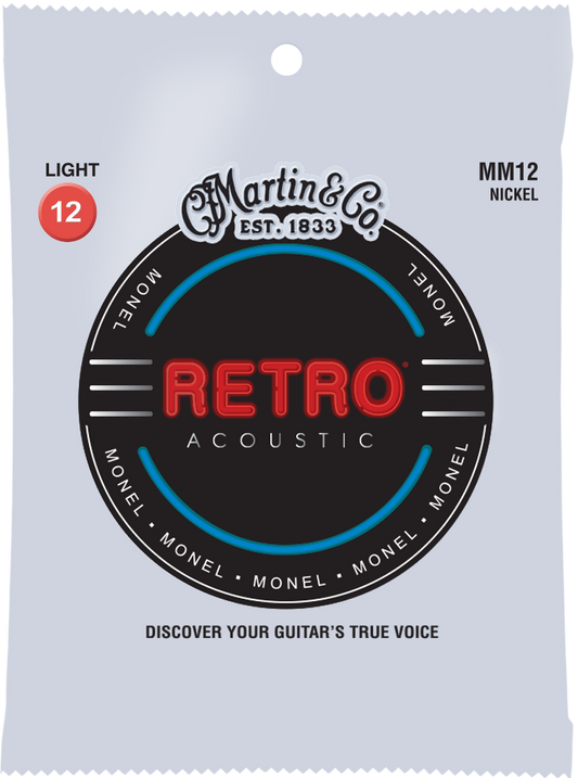 Martin Retro 12-54 Light Monel Acoustic Guitar Strings MM12