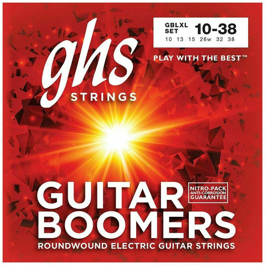 Ghs Boomers 10-38 Light / Ex Light Nickel Wound Electric Guitar Strings GBLXL