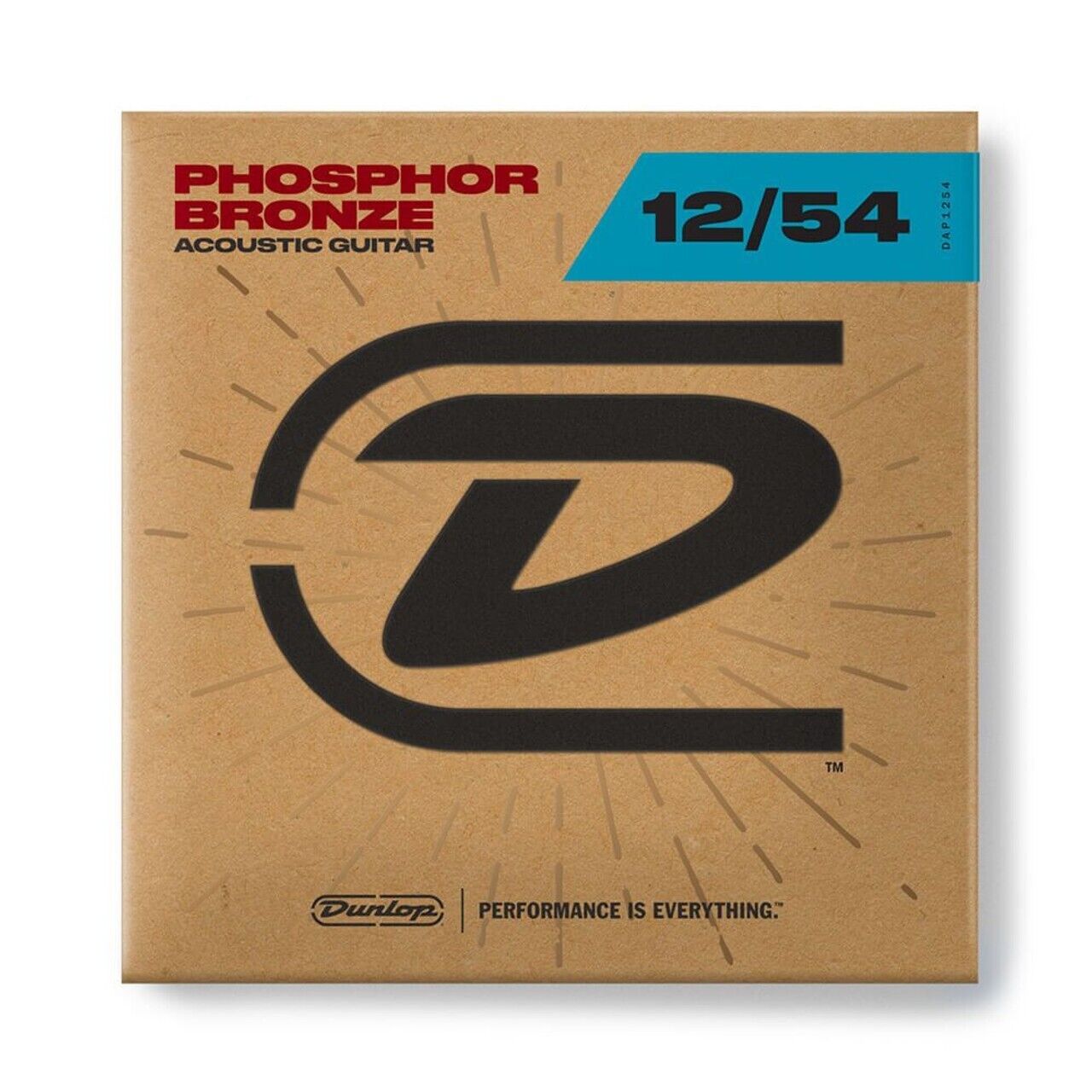 Dunlop Phosphor Bronze 12-54 Light Acoustic Guitar Strings DAP1254