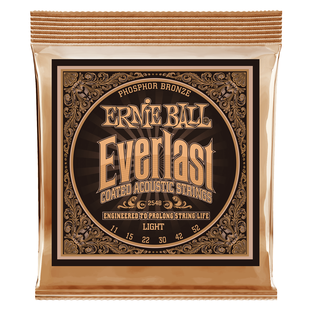 Ernie Ball Everlast COATED Phosphor Bronze Light 11-52 Acoustic Strings 2548