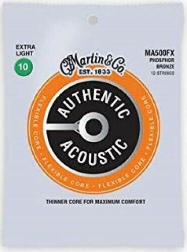 Martin 12 String SP Flexible Core 10-54 Ex-Light Phosphor Acoustic Guitar String